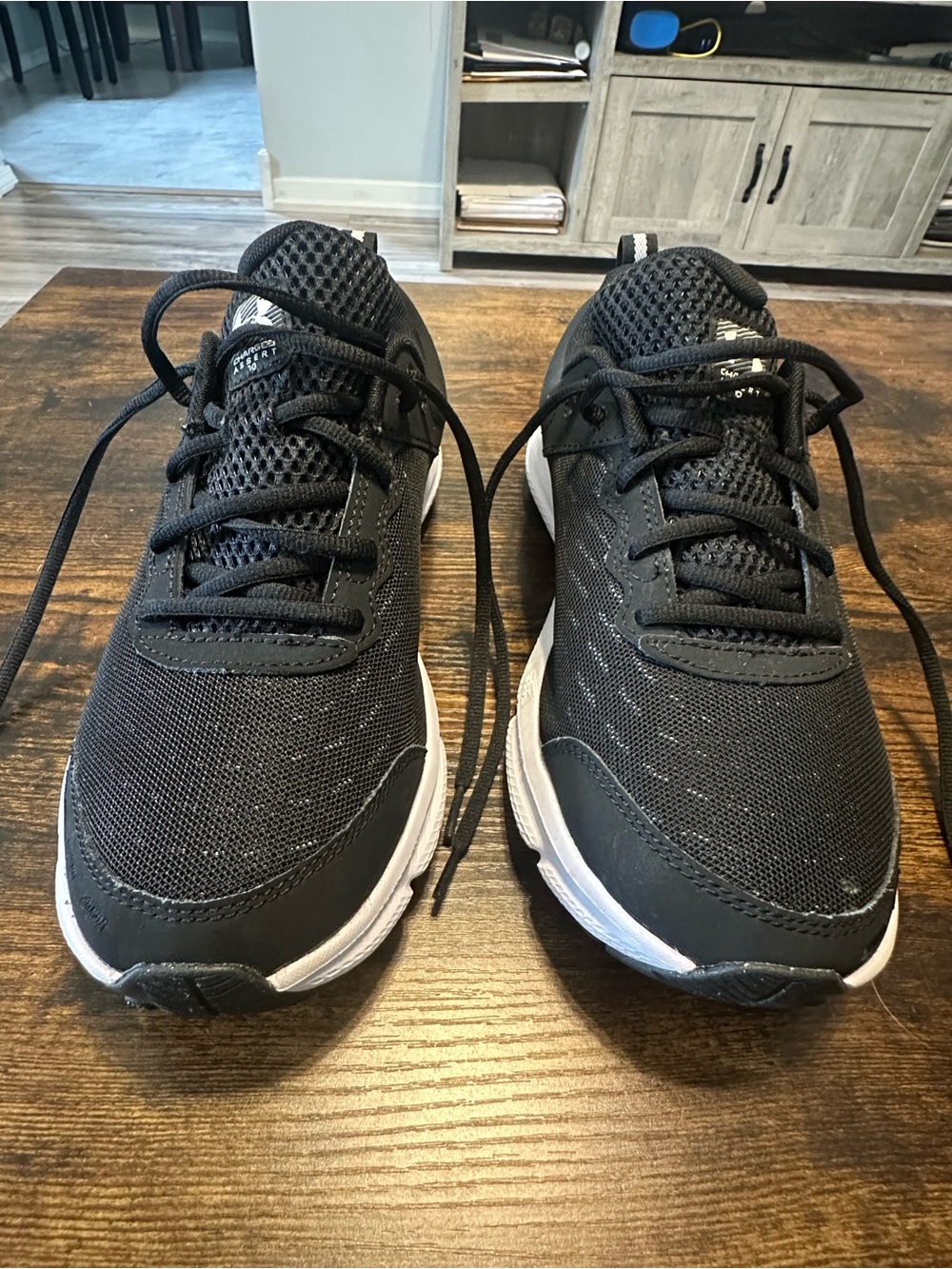 Under Armour Black & White Men's Athletic Running Shoes